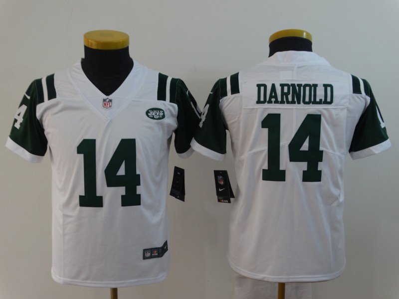 Youth New York Jets 14 Darnold white Nike Vapor Untouchable Player NFL Jerseys